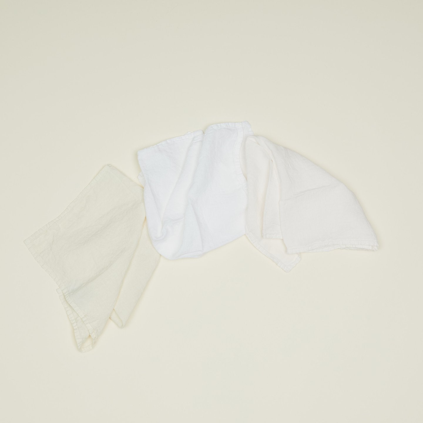 Three Simple Linen Napkins in various colors.