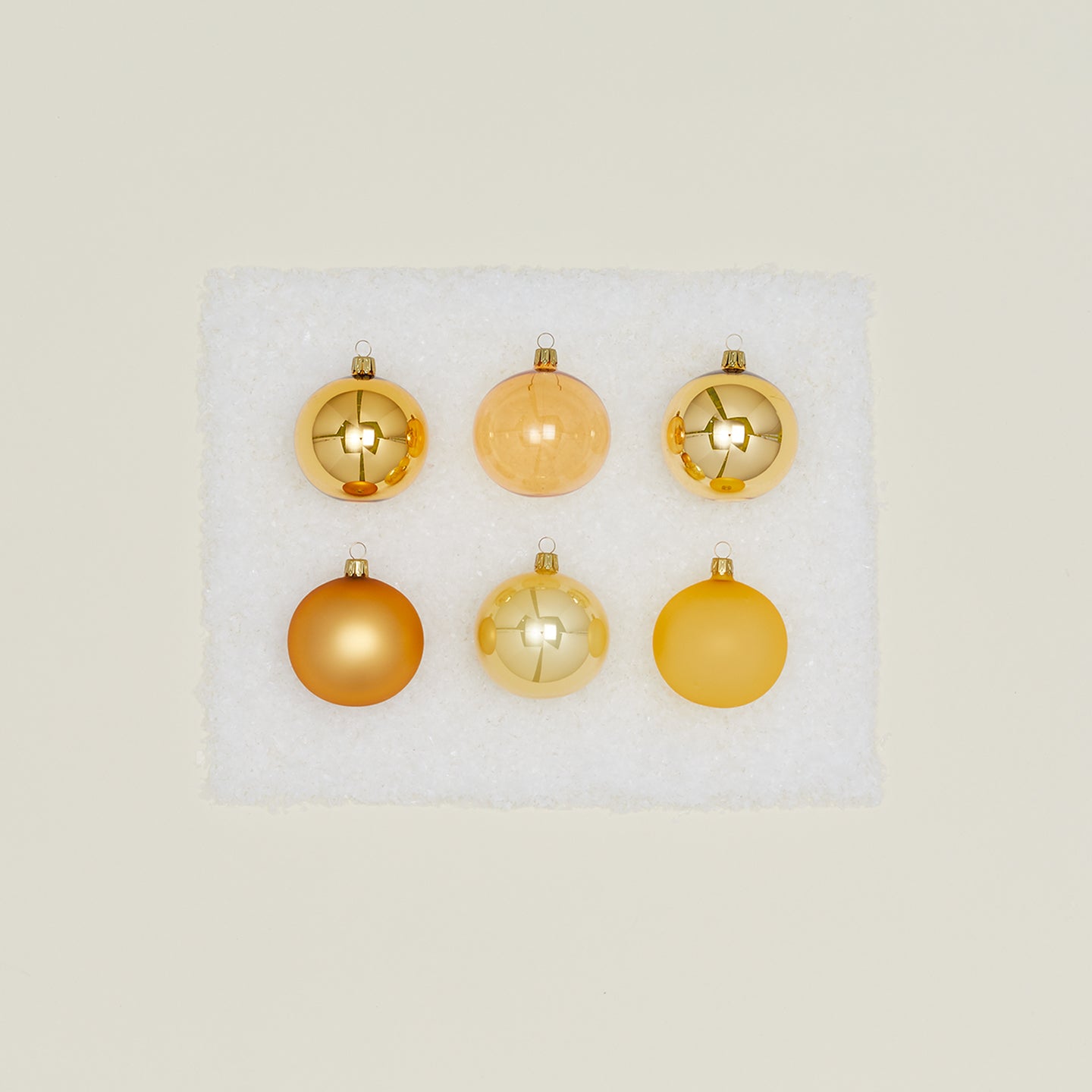 Small Glass Ornament Set - Gold